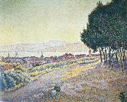 Paul Signac town at sunset saint tropez France oil painting artist